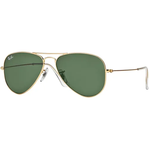 Aviator Small Metal Sunglasses Green Lens , male, Sizes: 52 MM - Ray-Ban - Modalova