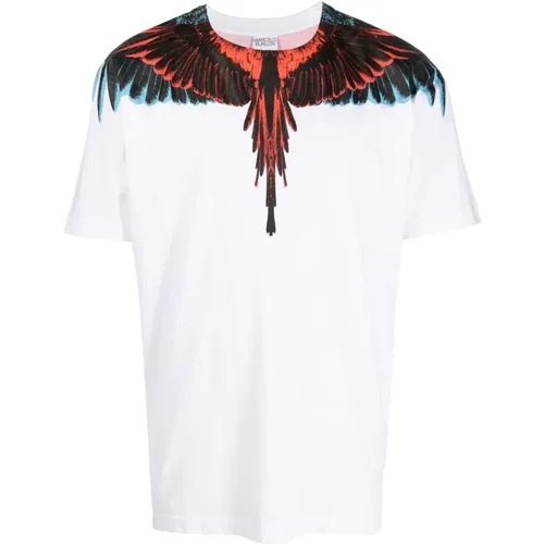 Weißes Icon Wings Casual T-Shirt - Marcelo Burlon - Modalova