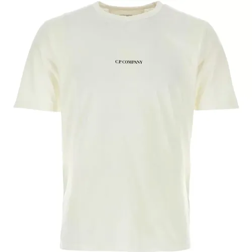 Ivory Baumwoll T-Shirt C.p. Company - C.P. Company - Modalova