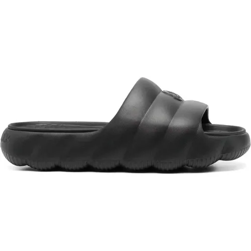 Gepolsterte Schwarze Sandalen , Damen, Größe: 36 EU - Moncler - Modalova