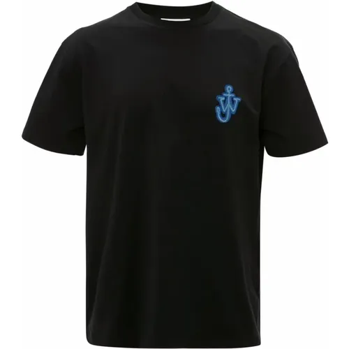 Anker Logo Patch T-shirt Schwarz,Schwarze T-Shirts und Polos - JW Anderson - Modalova