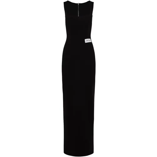 Viscose Blend Maxi Dress , female, Sizes: L, S - Dolce & Gabbana - Modalova
