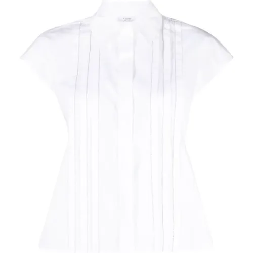 Stretch-Cotton Poplin Shirt , female, Sizes: M - PESERICO - Modalova