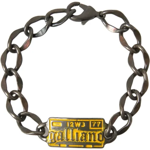 Antikes Messingketten-Logo-Armband - John Galliano - Modalova