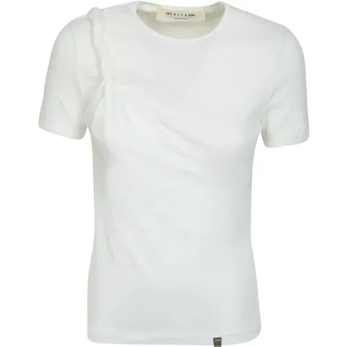 Weißes asymmetrisches Twist T-Shirt - 1017 Alyx 9SM - Modalova