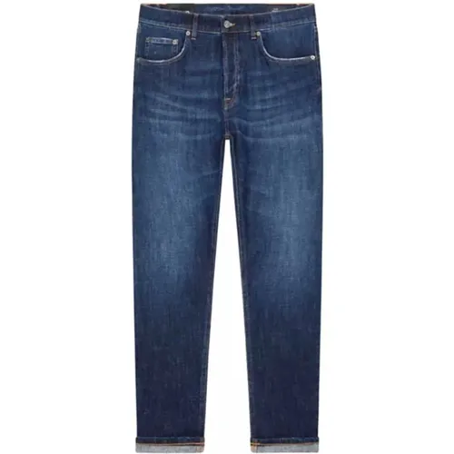 Ikono Regular Fit Blaue Denim Jeans , Herren, Größe: W33 - Dondup - Modalova