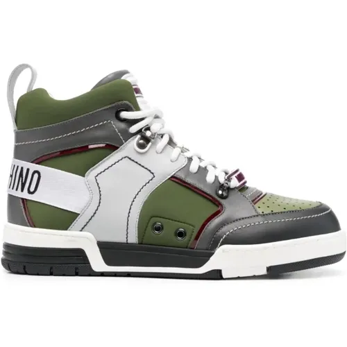 Casual Multicolour Trainers with Elastane Sole , male, Sizes: 12 UK - Moschino - Modalova