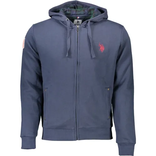 Hooded Sweatshirt with Zipper , male, Sizes: 2XL - U.s. Polo Assn. - Modalova