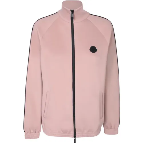 Rosa Technischer Stoff Cardigan , Damen, Größe: S - Moncler - Modalova