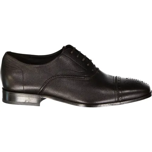 Loafer Shoes with Perforated Detail , male, Sizes: 7 UK, 6 1/2 UK, 7 1/2 UK - Salvatore Ferragamo - Modalova