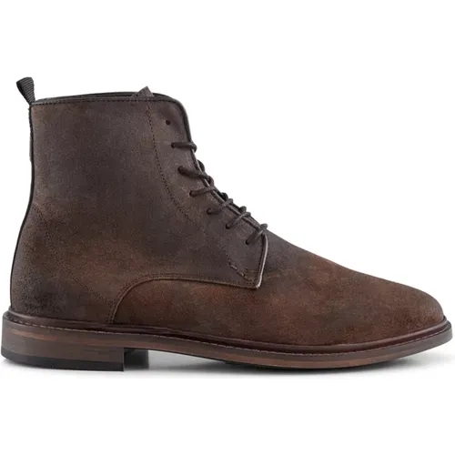 Waxed Suede Lace-Up Boots , male, Sizes: 7 UK, 9 UK, 11 UK, 8 UK, 10 UK, 6 UK - Shoe the Bear - Modalova