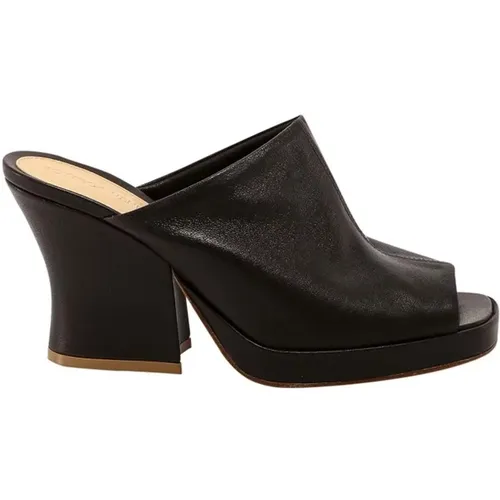 Dark Open Toe Heeled Sandals , female, Sizes: 4 1/2 UK, 4 UK - Bottega Veneta - Modalova