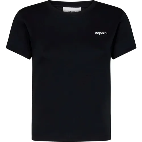 Schwarzes Slim Fit Logo T-Shirt , Damen, Größe: M - Coperni - Modalova