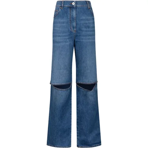 Cut Out Denim Jeans Blau , Damen, Größe: XS - JW Anderson - Modalova