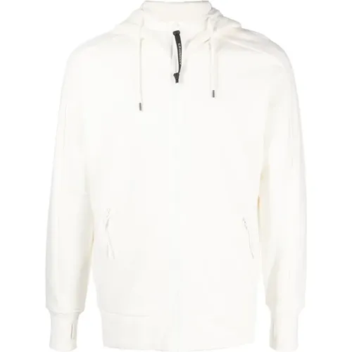 Diagonal Raised Fleece Zip Hoodie , male, Sizes: M, L, S - C.P. Company - Modalova