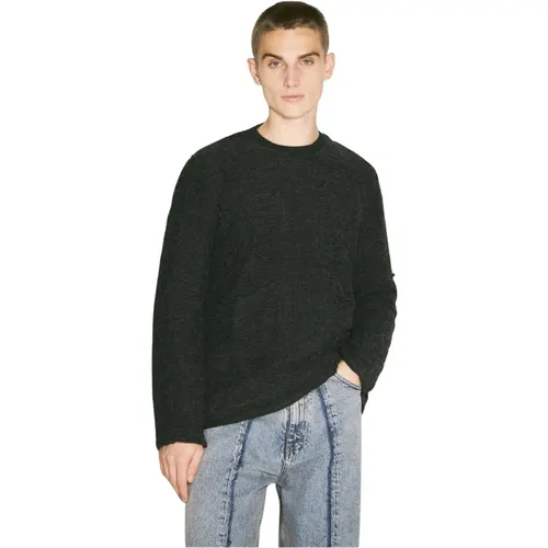 Wollmischung Crewneck Sweater , Herren, Größe: L - MM6 Maison Margiela - Modalova