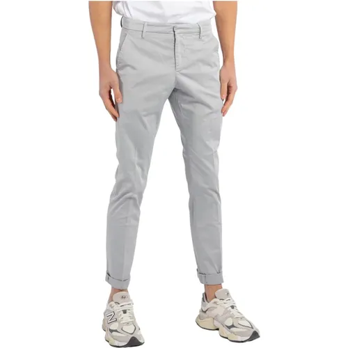 Trousers Grey , male, Sizes: W30, W35, W33, W34, W32, W31 - Dondup - Modalova