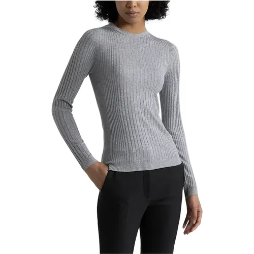 Gerippter Rollkragenpullover aus Viskosegarn und Lurex , Damen, Größe: 2XL - PESERICO - Modalova