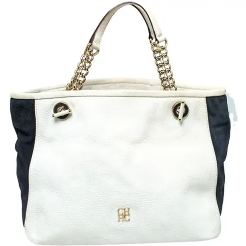 Pre-owned Leather handbags , female, Sizes: ONE SIZE - Carolina Herrera Pre-owned - Modalova