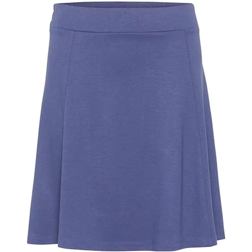 Indigo Jersey Skirt , female, Sizes: XS, XL, L, S, M, 2XL - Kaffe - Modalova