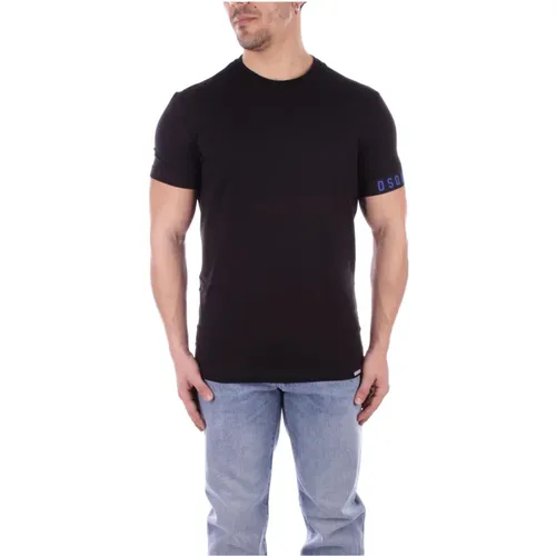 Schwarzes Logo Rücken T-shirt , Herren, Größe: XL - Dsquared2 - Modalova