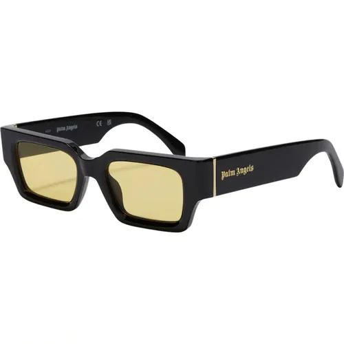 Frame Yellow Lens Sunglasses , unisex, Sizes: 50 MM - Palm Angels - Modalova