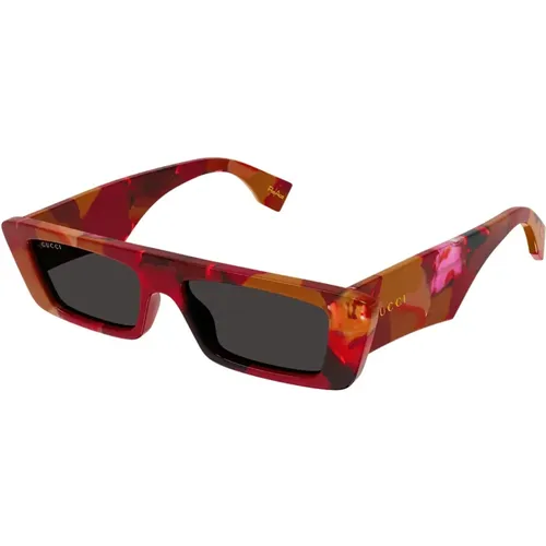 Red Sunglasses for Women , female, Sizes: 54 MM - Gucci - Modalova