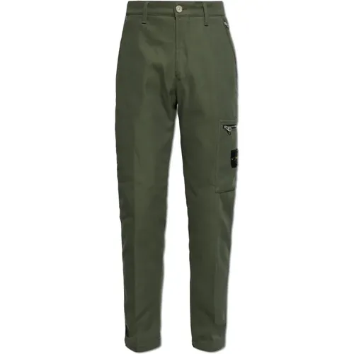 Pants with Logo , male, Sizes: W29, W30 - Stone Island - Modalova