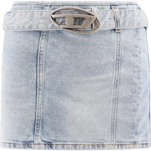 Skirt with Zipper Closure , female, Sizes: W26 - Diesel - Modalova