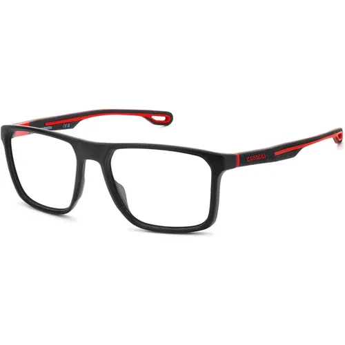 Matt Schwarz Rot Brillengestelle , unisex, Größe: 55 MM - Carrera - Modalova