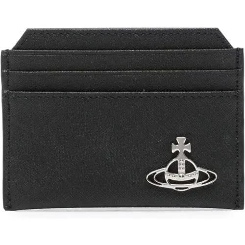 Faux Leather Wallet with Orb Plaque , female, Sizes: ONE SIZE - Vivienne Westwood - Modalova