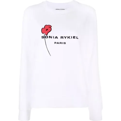 Poppy print sweatshirt , female, Sizes: L, M - Sonia Rykiel - Modalova