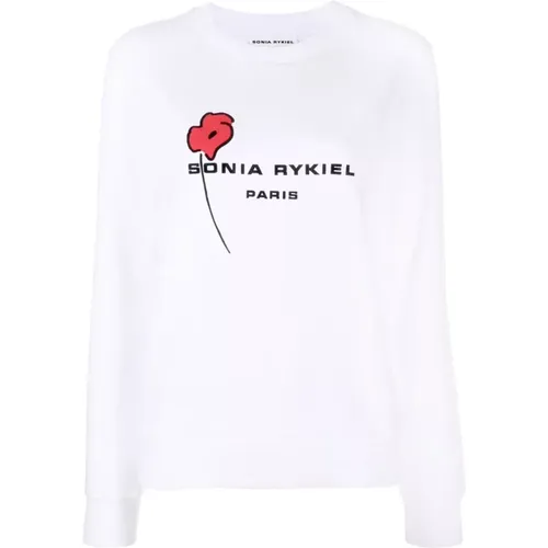 Poppy print sweatshirt , female, Sizes: M - Sonia Rykiel - Modalova