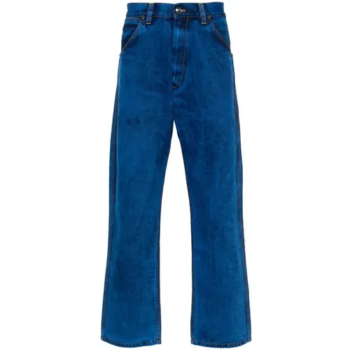 Acid Wash Denim Jeans mit Logo-Knöpfen , Herren, Größe: W32 - Vivienne Westwood - Modalova