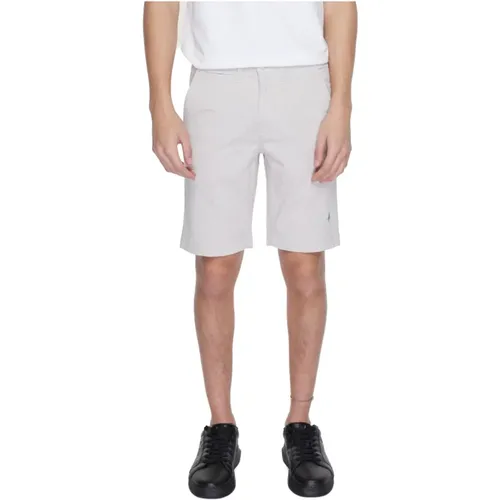 Cotton Blend Zip and Button Fastening Shorts with Front and Back Pockets , male, Sizes: W40, W38, W34, W32, W33, W30, W31, W36 - U.s. Polo Assn. - Modalova
