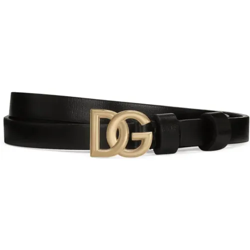 DG-logo leather belt , female, Sizes: 85 CM, 80 CM, 75 CM - Dolce & Gabbana - Modalova