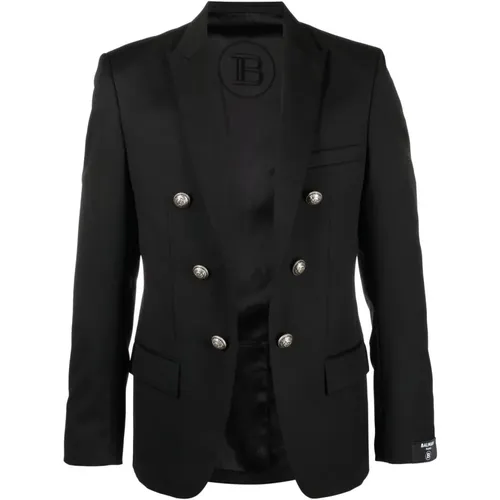 Tailoring fit 6 button blazer , male, Sizes: L - Balmain - Modalova