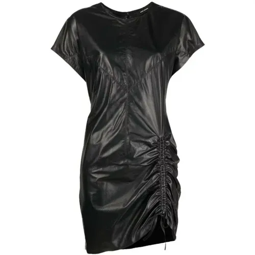 Adelissa Leather Dress with Ruched Detailing , female, Sizes: XS - Isabel marant - Modalova