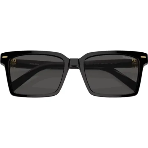 Rectangular Sunglasses with Metal Details , female, Sizes: 55 MM - Miu Miu - Modalova