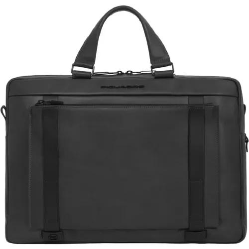 Schwarze Handtasche Laptop Aktentasche Ss24 - Piquadro - Modalova