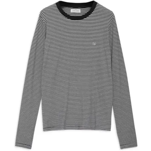 And White Striped Tee Shirt , female, Sizes: S, XS, M - Anine Bing - Modalova