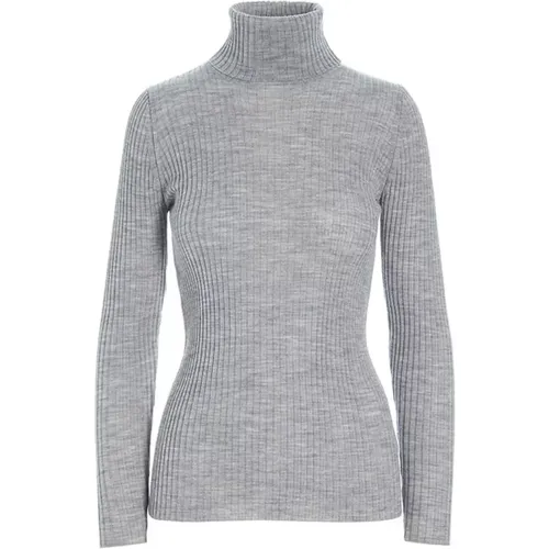 Grey Melange Wool Turtleneck Sweater , female, Sizes: M, XS, 2XL, L, XL, S - Bitte Kai Rand - Modalova