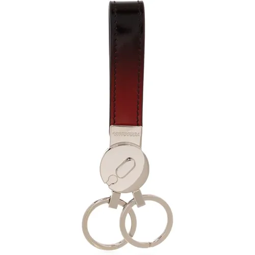 Schlüsselanhänger mit graviertem Logo , Herren, Größe: ONE Size - Salvatore Ferragamo - Modalova