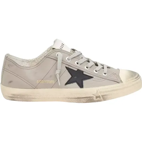 Leather V-Star 2 Sneakers Grey , male, Sizes: 10 UK - Golden Goose - Modalova