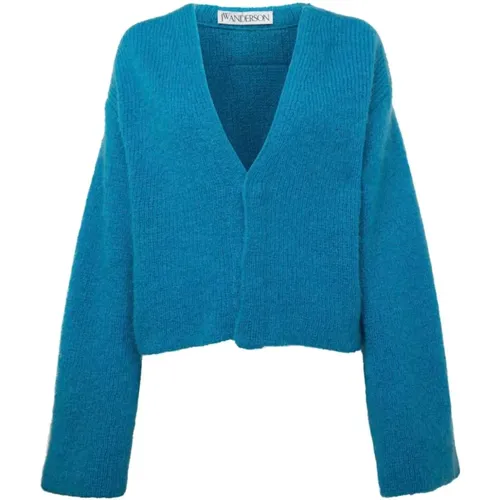 Aqua V-Neck Cardigan , Damen, Größe: M - JW Anderson - Modalova