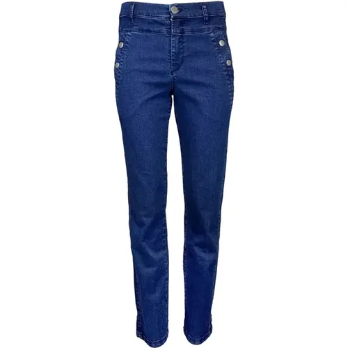 Fitted Denim Jeans , female, Sizes: S, XL, L, M, 2XL, 3XL - 2-Biz - Modalova