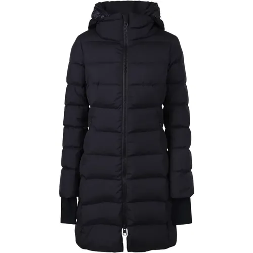 Schwarze Nylon Steppjacke mit Kapuze - Herno - Modalova