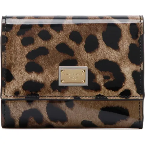 Geldbörse mit Leopardenmuster , Damen, Größe: ONE Size - Dolce & Gabbana - Modalova