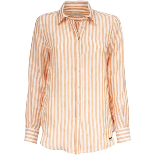 Classic Linen Striped Shirt , female, Sizes: 2XL, M, XS, XL, S, 2XS - Max Mara Weekend - Modalova