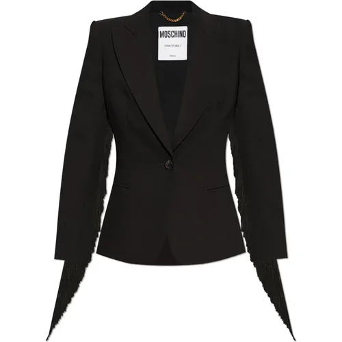 Blazer mit Geschlossenen Revers - Moschino - Modalova